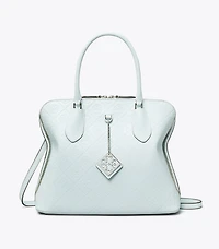 T Monogram Leather Swing Satchel