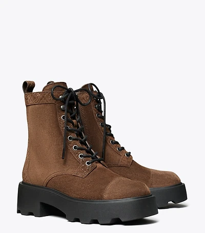 T Monogram Lug Ankle Boot