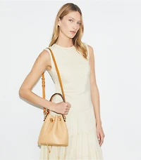 T Monogram Pebble Bucket Bag