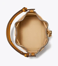 T Monogram Pebble Bucket Bag