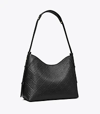 T Monogram Pebble Messenger Bag