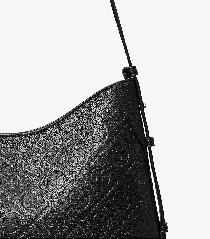 T Monogram Pebble Messenger Bag