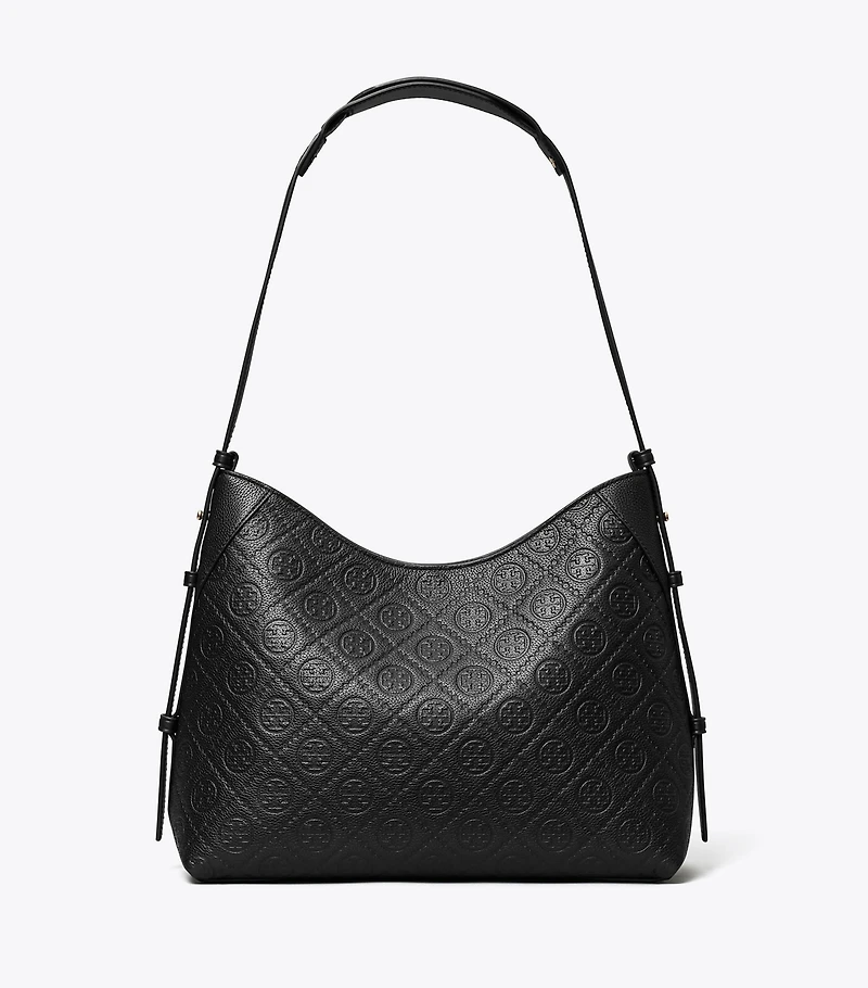 T Monogram Pebble Messenger Bag