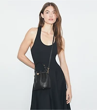T Monogram Pebble Mini Bucket Bag