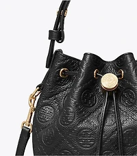 T Monogram Pebble Mini Bucket Bag