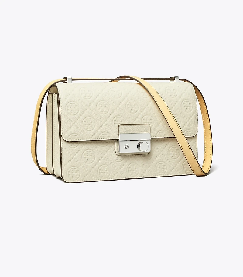 T Monogram Pebble Shoulder Bag