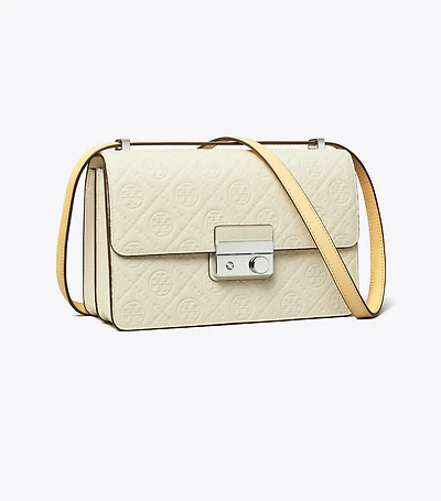 T Monogram Pebble Shoulder Bag
