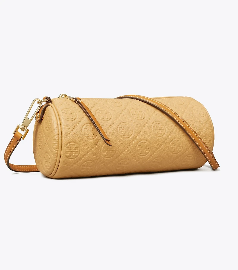 T Monogram Pebbled Cylinder Bag