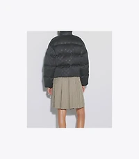 T Monogram Satin Puffer Jacket