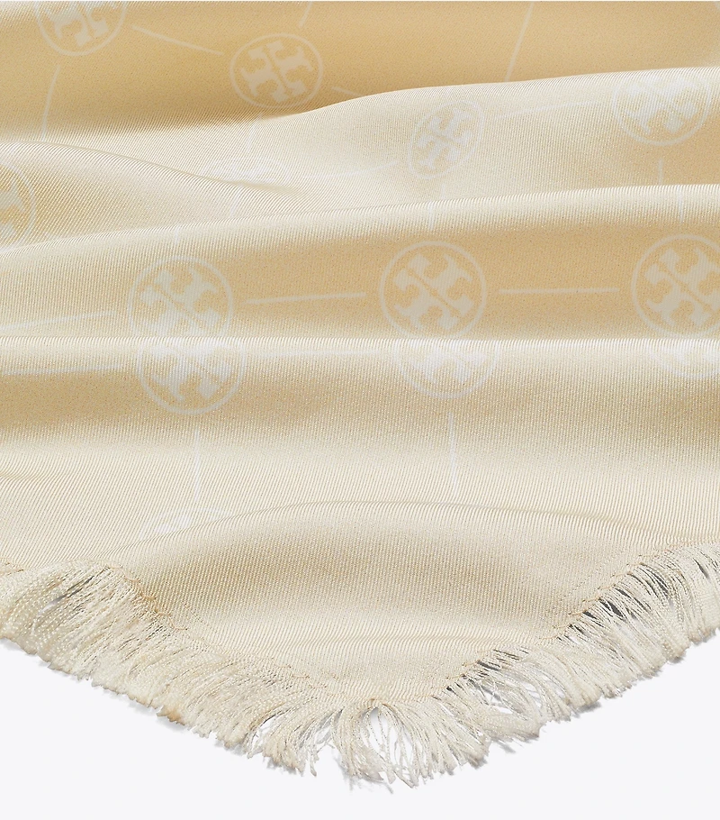 T Monogram Silk Oblong Scarf