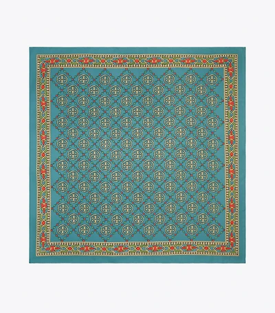 T Monogram Silk Square Scarf