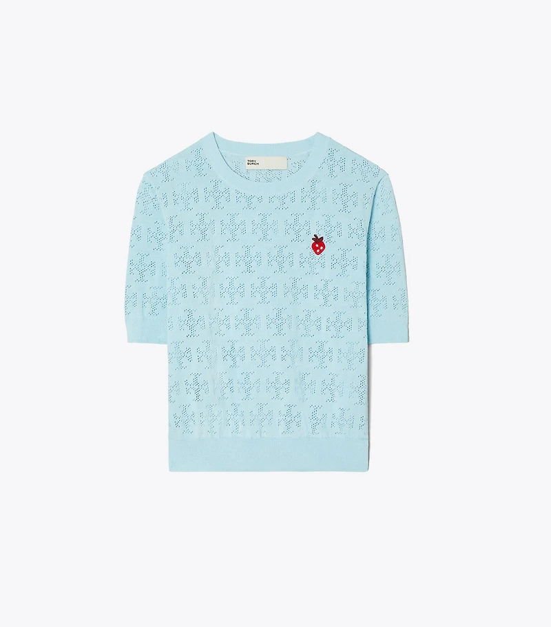 T Monogram Strawberry Sweater
