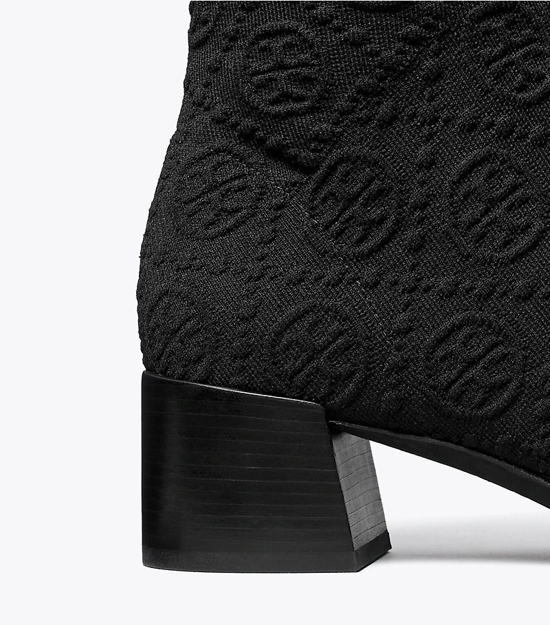 T Monogram Stretch Ankle Boot