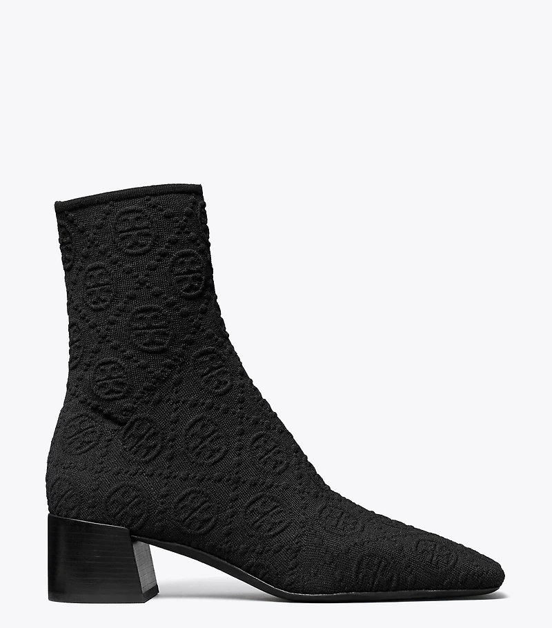 T Monogram Stretch Ankle Boot