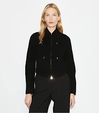 T Monogram Wool Biker Jacket