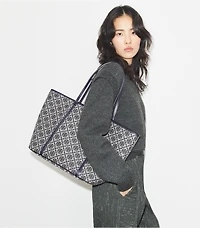 T Monogram Zip Tote