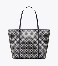 T Monogram Zip Tote