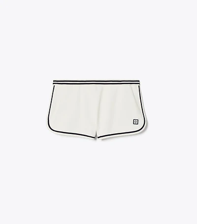 Tech Piqué Striped Tennis Short
