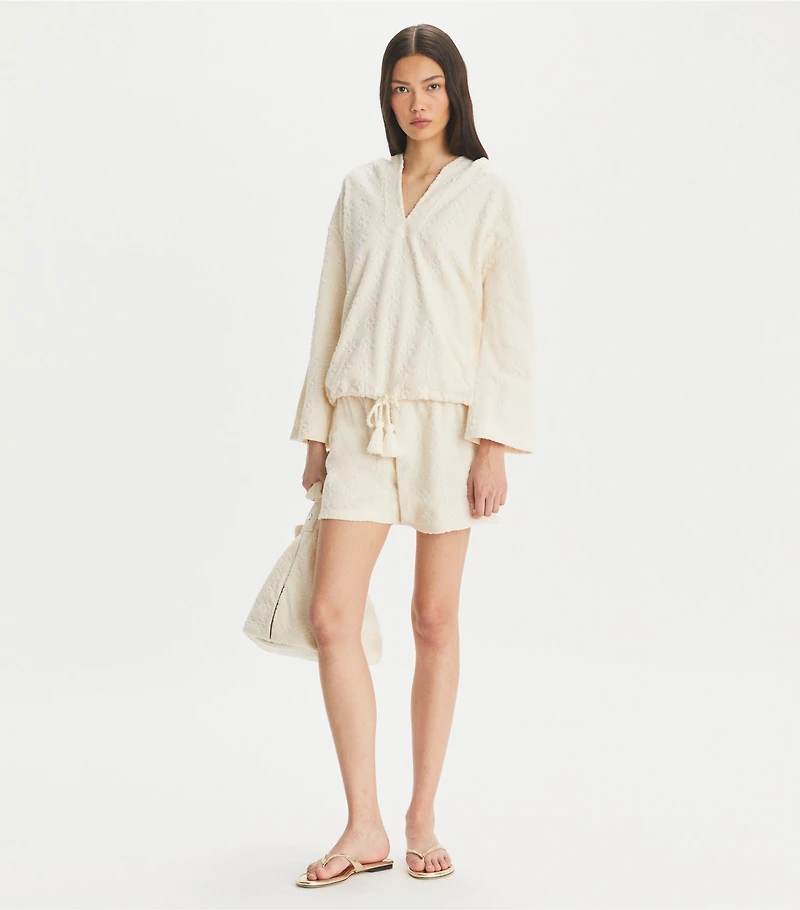 Terry Jacquard Logo Hoodie