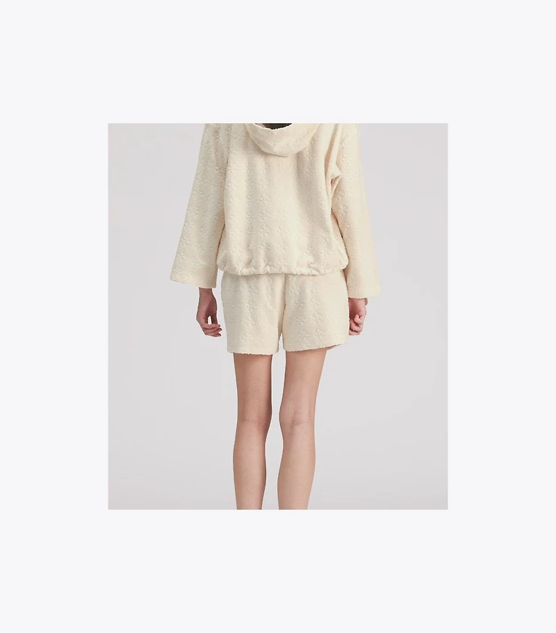 Terry Jacquard Logo Hoodie