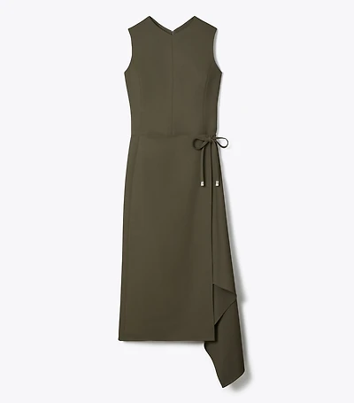 Twill Wrap Dress