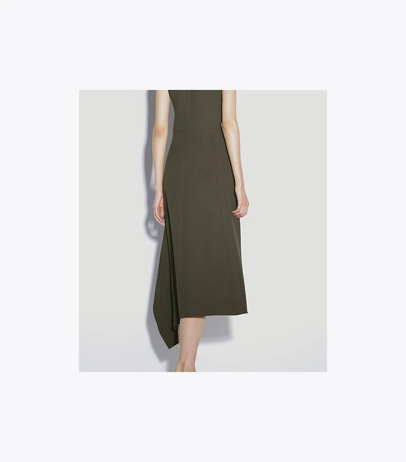Twill Wrap Dress