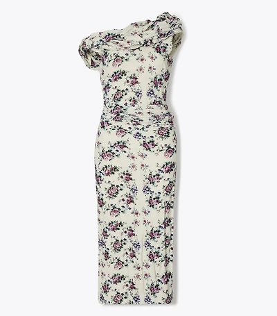 Twisted Cotton Velvet Dress