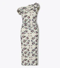 Twisted Cotton Velvet Dress