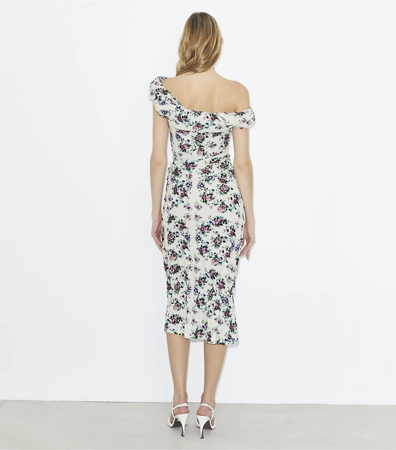 Twisted Cotton Velvet Dress