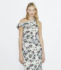 Twisted Cotton Velvet Dress