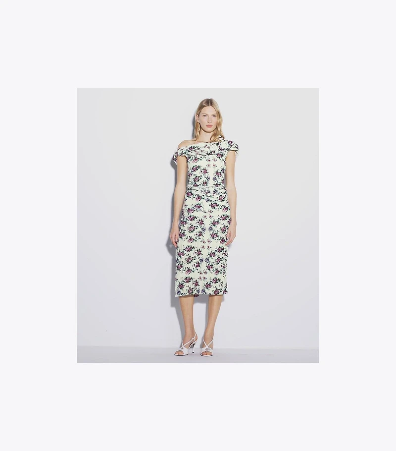 Twisted Cotton Velvet Dress