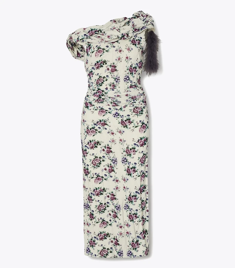 Twisted Cotton Velvet Dress