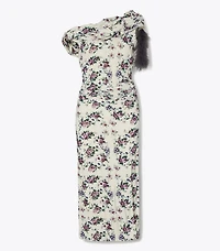 Twisted Cotton Velvet Dress