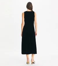 V-Neck Velvet Dress