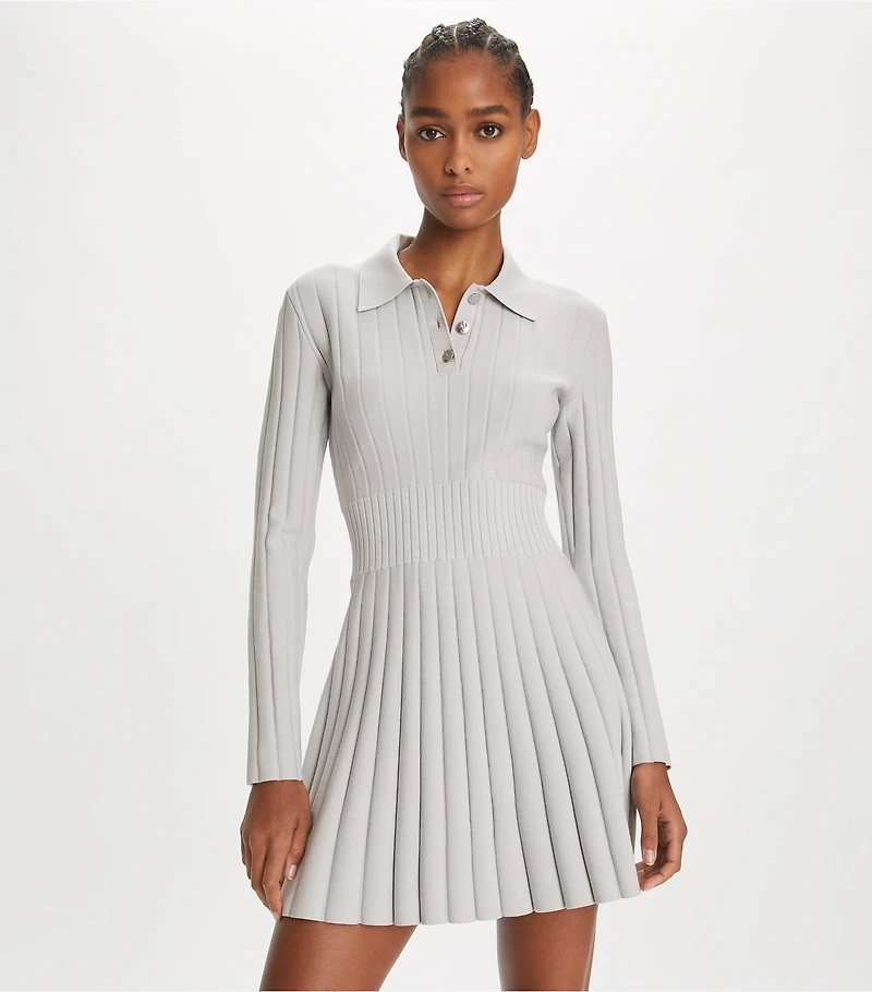 Viscose Knit Polo Dress