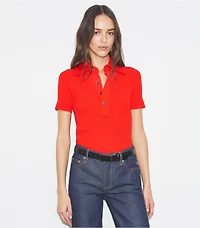 Viscose Ribbed Polo Sweater