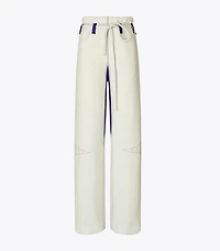 Wide-Leg Cotton Pants