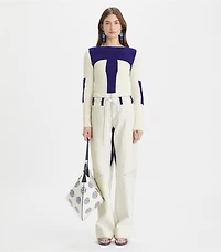 Wide-Leg Cotton Pants
