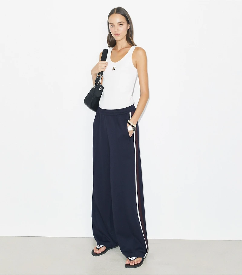 Wide-Leg Jersey Track Pant