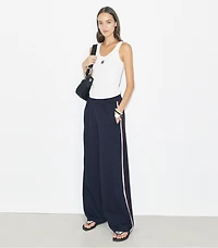 Wide-Leg Jersey Track Pant