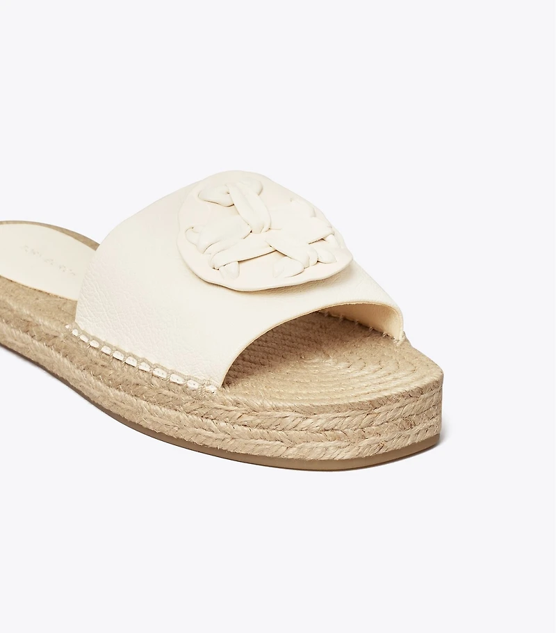 Woven Double T Espadrille Slide