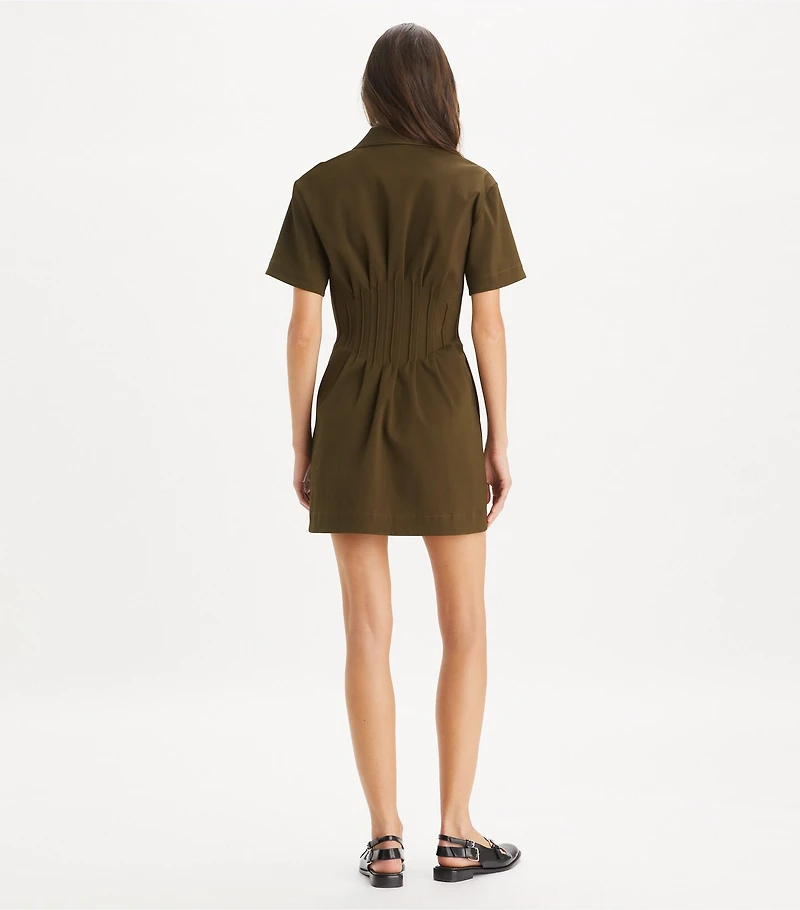 Zip-Front Viscose Dress