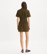 Zip-Front Viscose Dress