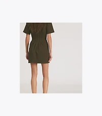 Zip-Front Viscose Dress