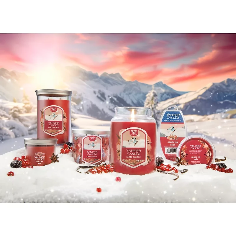Santa On Skis Small Tumbler Candle