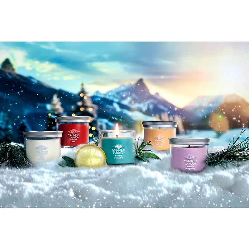 Santa On Skis Small Tumbler Candle