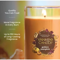 Golden Pumpkin Medium Pillar Candle