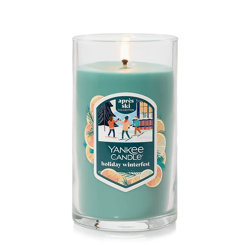 Holiday Winterfest Medium Pillar Candle