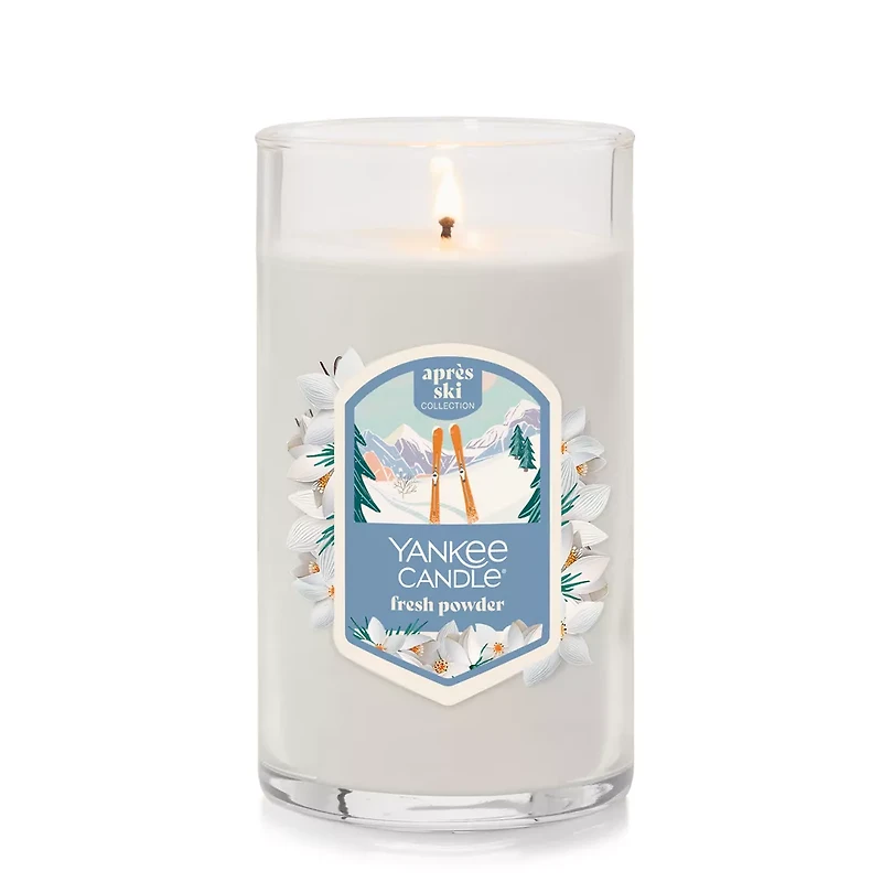Fresh Powder Medium Pillar Candle