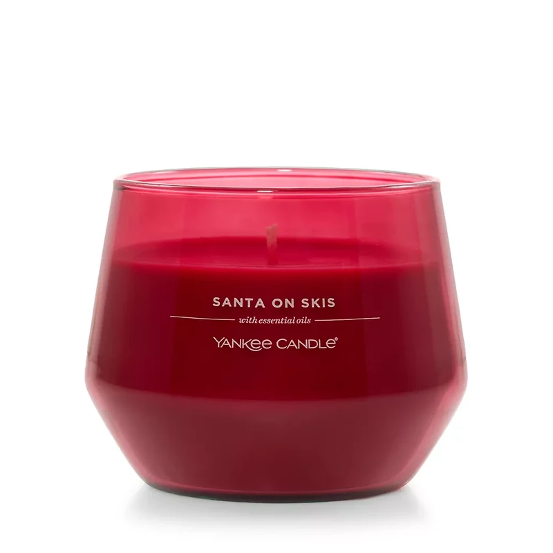Santa On Skis Studio Candle